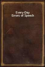 Every-Day Errors of Speech