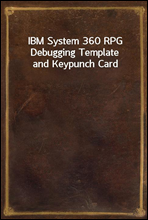 IBM System 360 RPG Debugging Template and Keypunch Card