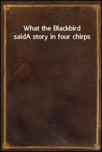 What the Blackbird said
A story in four chirps